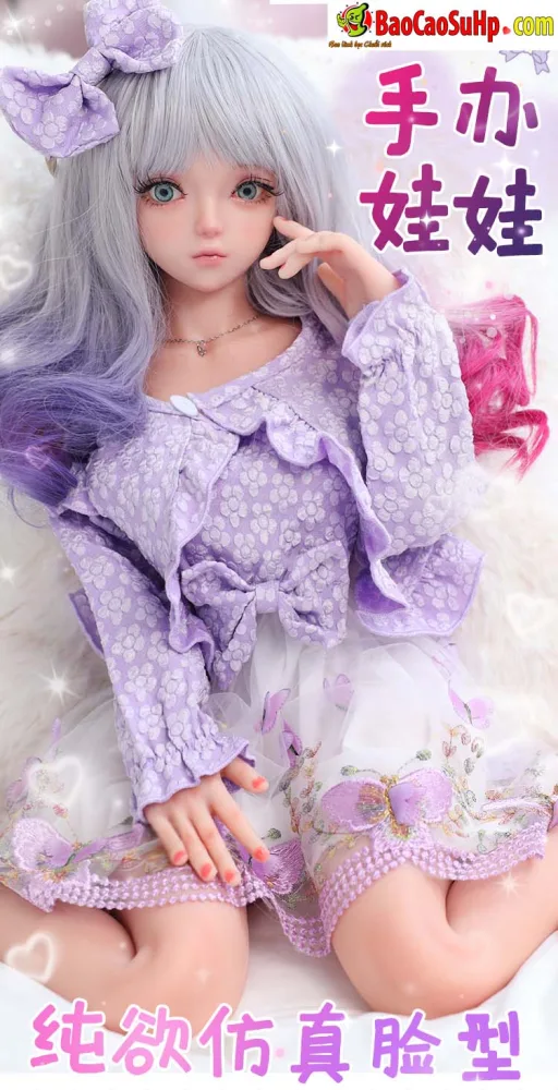 Anime Style Nhã Lâm 80cm Purple Dress Full Body Sex Doll — hình 10