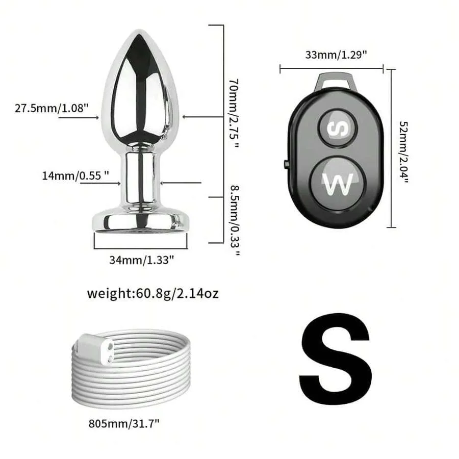 Remote Controlled Metal Plug 10 Vibration Modes For Anal — Waterproof and USB Rechargeable for Ultimate Convenience