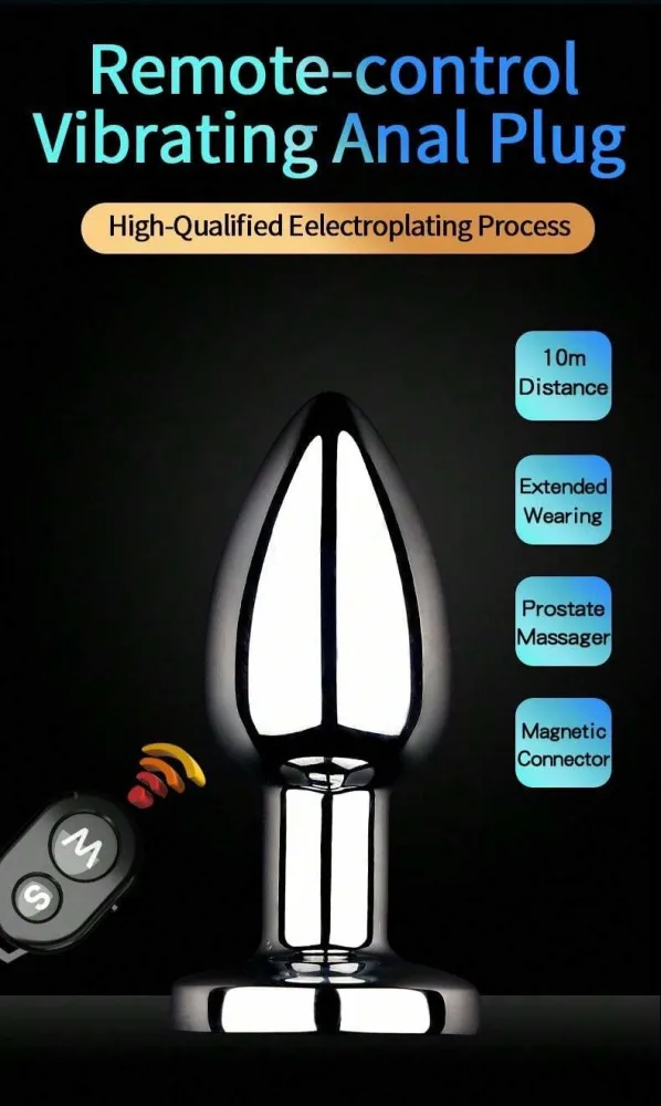 Remote Controlled Metal Plug 10 Vibration Modes For Anal — Detailed Specifications