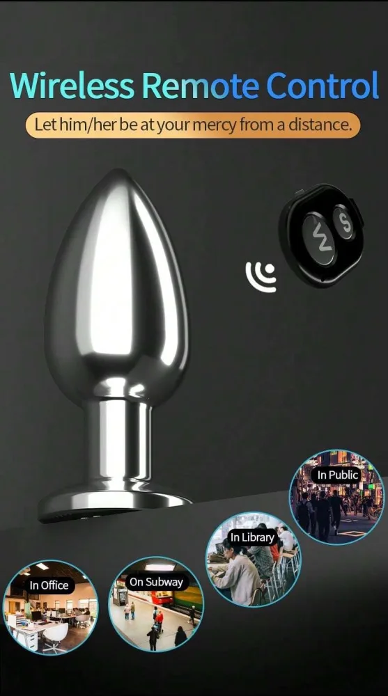 Remote Controlled Metal Plug 10 Vibration Modes For Anal — Crafted to deliver intense sensations, this luxury anal