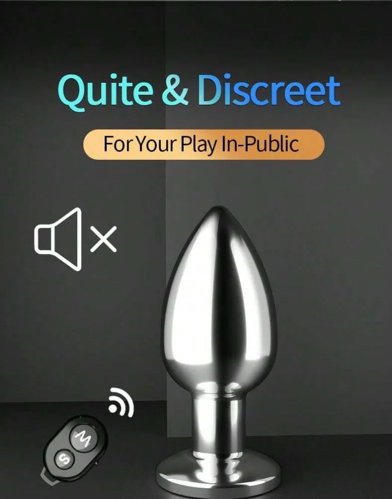 Remote Controlled Metal Plug 10 Vibration Modes For Anal — Premium Metal Material for Safe, Comfortable Use