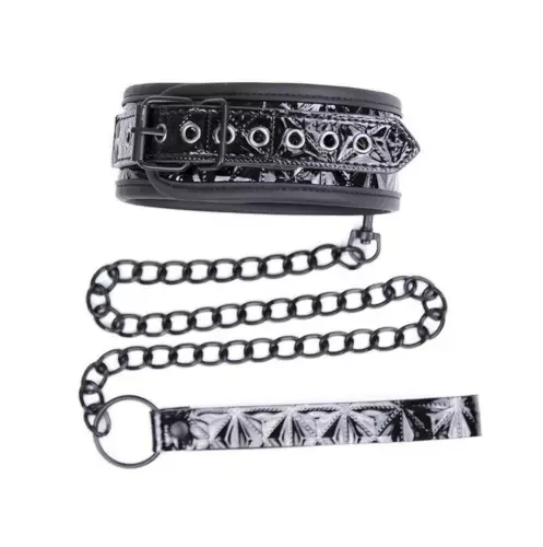 BDSM Collar Chain Ring Sexy Bondage Foreplay Gear — Crafted for Comfort and Durability