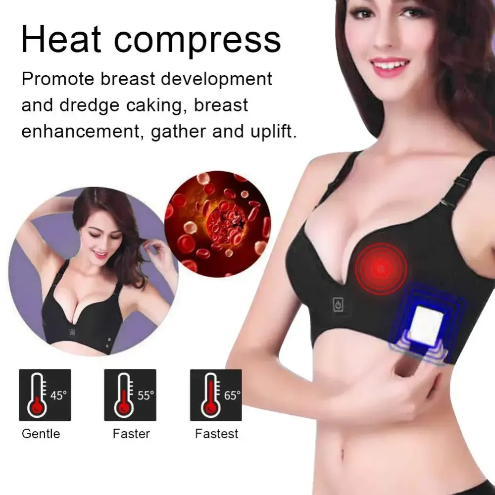 DC67C Enhancing Breast Stimulator for Nipple & Bust Firming — This revolutionary bra massages your chest with gentle