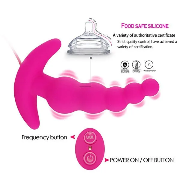 Beads Style 10 Mode Prostate Massager Anal Vibrating Toy — hình 3