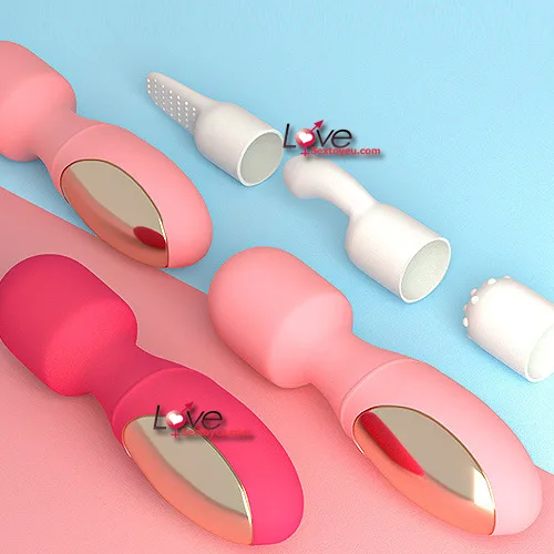 Mini Rechargeable G-Spot Vibrator with 3 Silicone Heads — hình 2