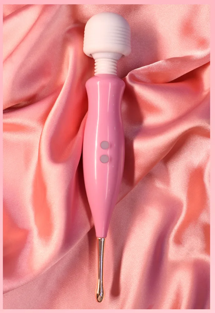 Mini Vibrating Massager Wand USB Silicone Pink — hình 8
