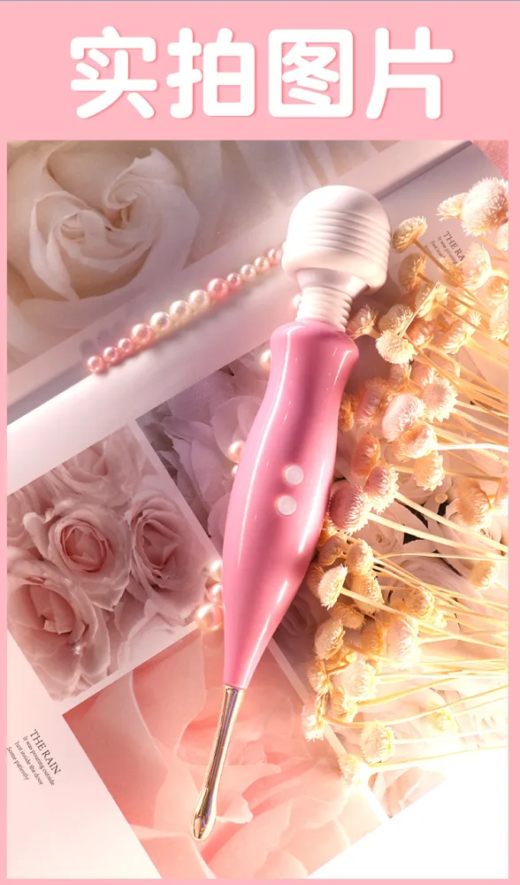 Mini Vibrating Massager Wand USB Silicone Pink — hình 4