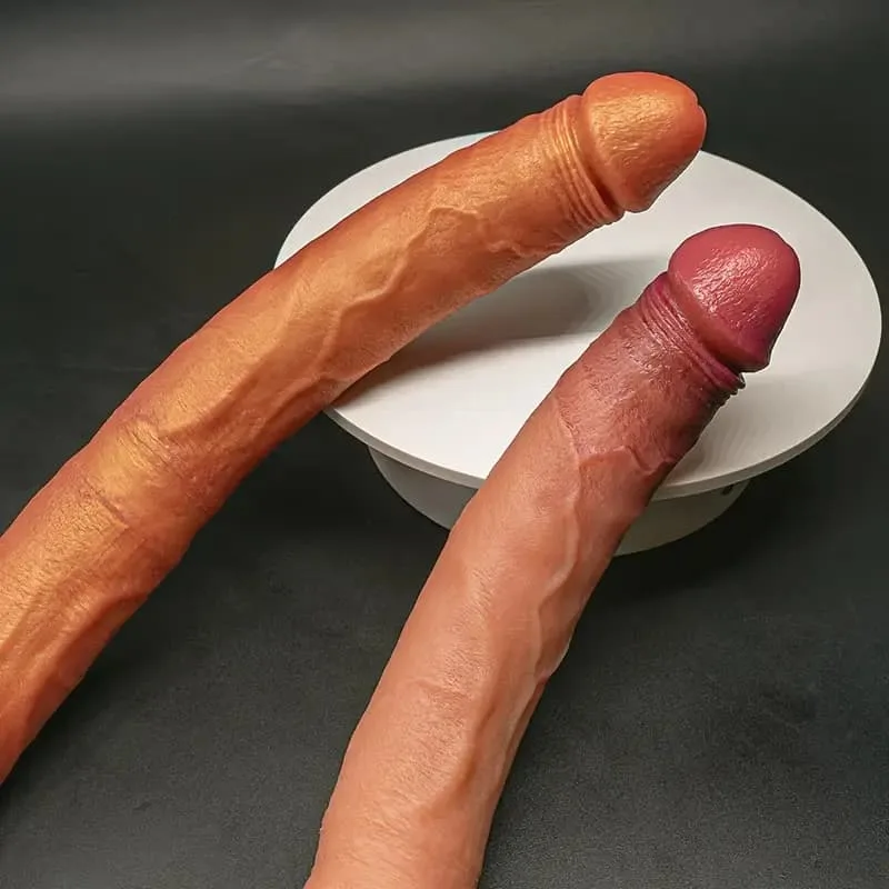 Ultra Soft Double-Ended Silicone Dildo 3.8cm x 40cm Stretch — hình 9