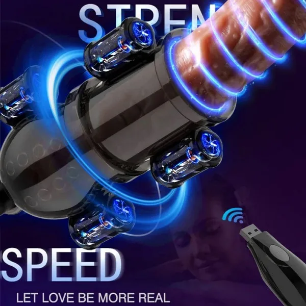 5 Motor Remote Control Silicone Penis Vibrator Strong USA — hình 2