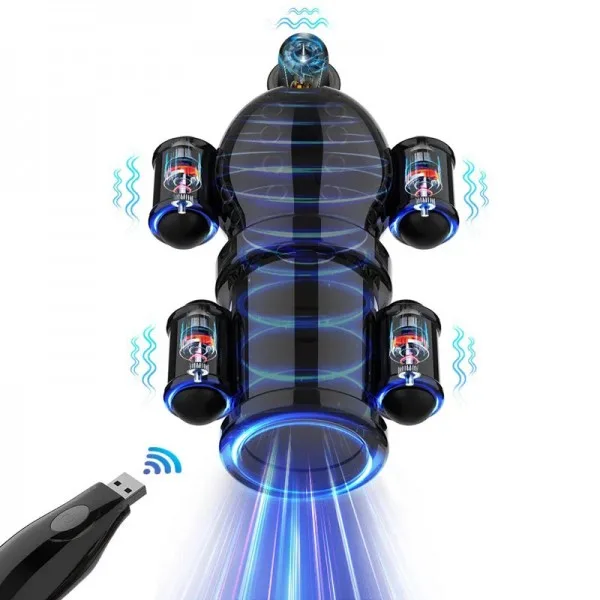 5 Motor Remote Control Silicone Penis Vibrator Strong USA — hình 5