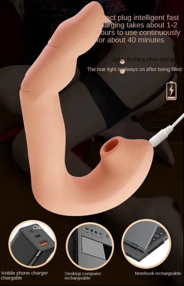 Finger Vibrator G Spot Heated Licking Silicone Toy — hình 3