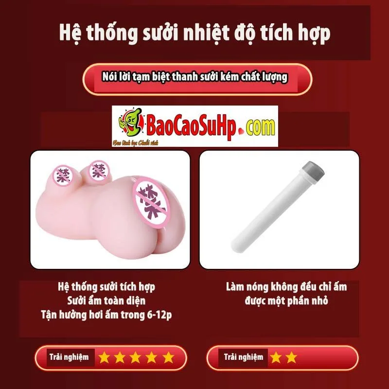 Caradoc Mini Handheld Soft Heated Pussy 750g Realistic — hình 3