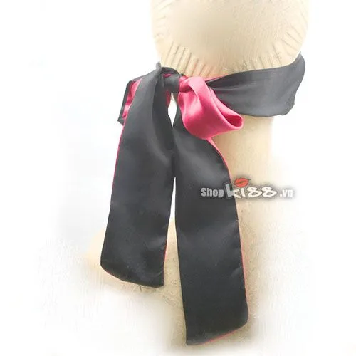 Silky Satin Blindfold Soft BDSM Eye Mask Black Red — Enhance Your Passion with Exciting Sensations