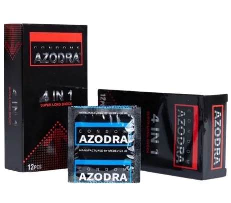 Azodra 4-in-1 Ribbed Delay Condom Enhance Pleasure Malaysia — hình 3