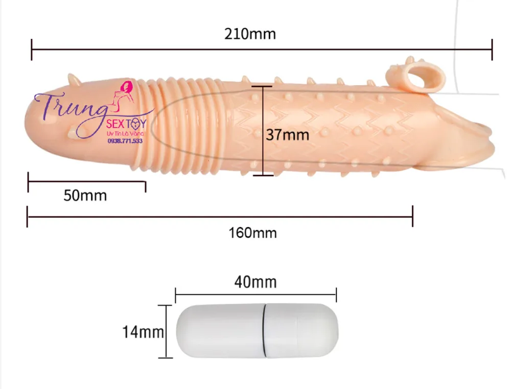 Double-Ended Spiked Vibrating Condom Intense Pleasure 2-in-1 — Don’t miss out on the ultimate intimate experience—order