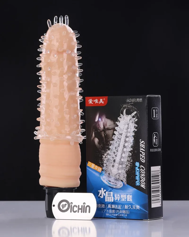 Crystal Shaped Spiked Condoms Set for Intense Pleasure — Ideal for couples looking to enhance physical enjoyment and