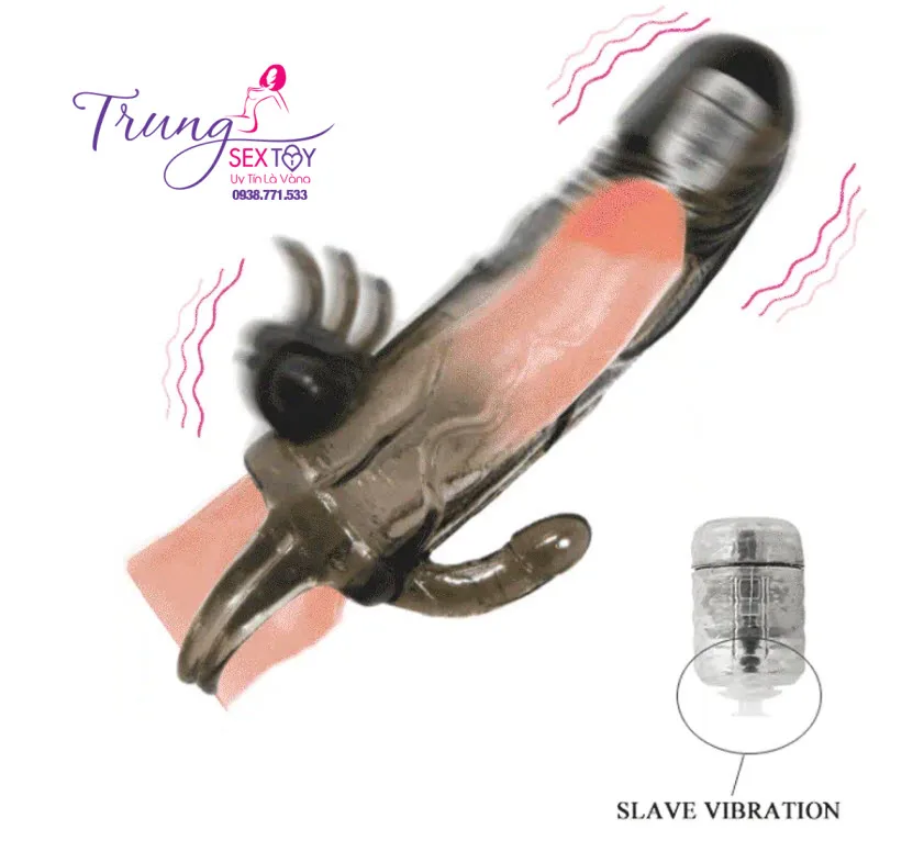 Double Head Vibrating Black Condom Enhance Pleasure — Choose us for quality and pleasure, and make every moment