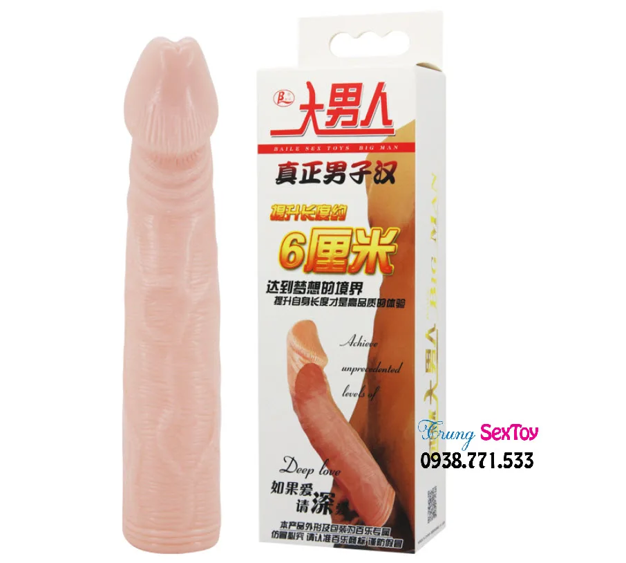 6cm Size Increase Condom Male Delay Enhanced Pleasure — hình 1