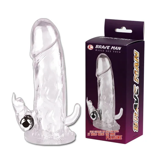 Brave Man Smooth Male Penis Sleeve Condom — If feeling self-conscious or limited by size has affected