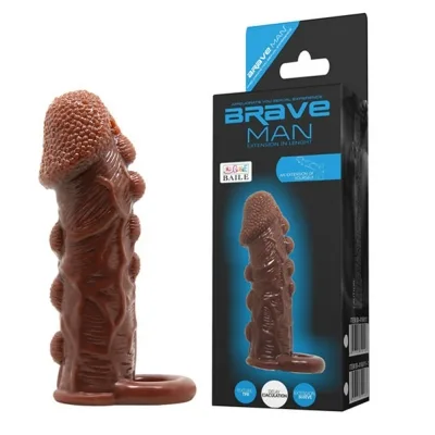 Brave Man Toad Skin Penis Sleeve Soft Silicone Enhancer — Unique Design and Superior Performance