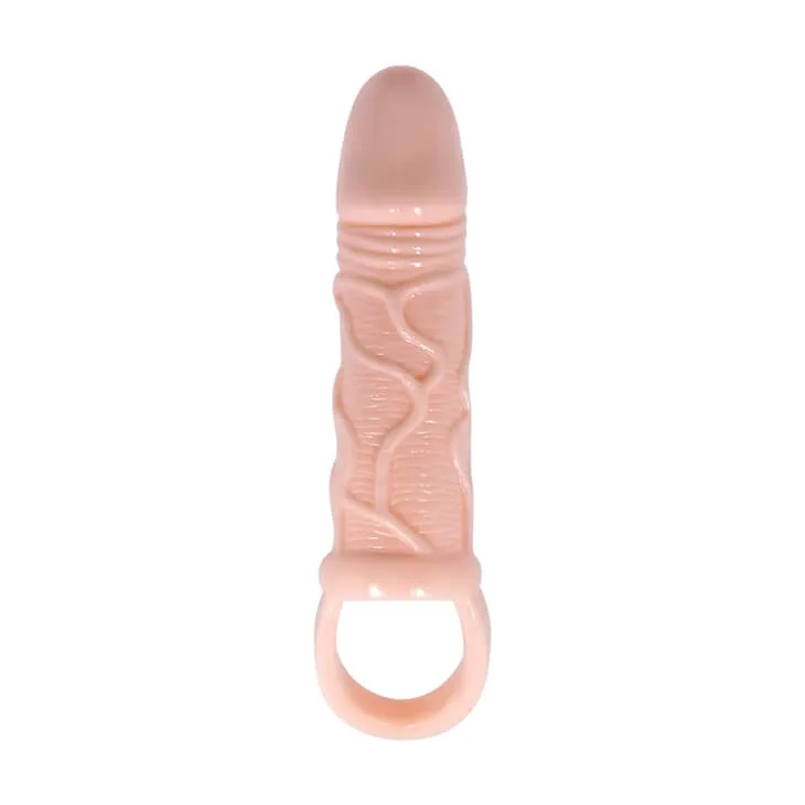 Realistic Vibrating Dildo Condom with Strap for Longer — hình 8