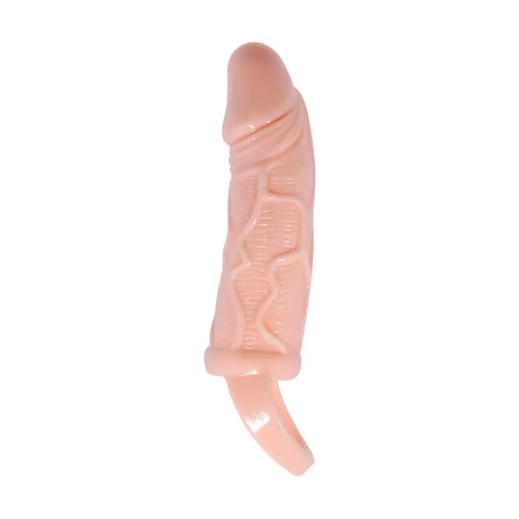 Realistic Vibrating Dildo Condom with Strap for Longer — Spectacular Sensations for Both Partners
