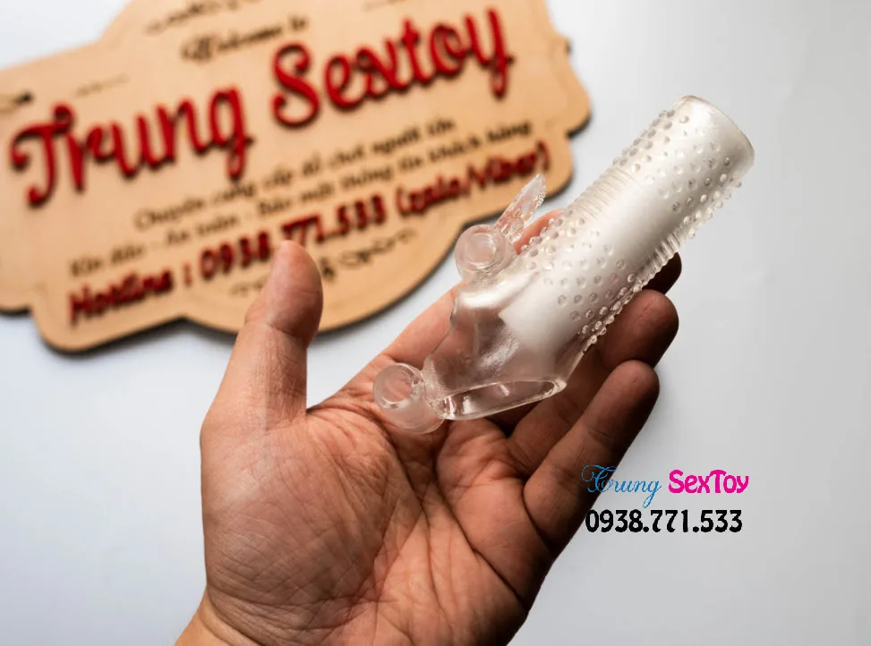 G-Spot Stimulating Ribbed Thinning Vibrating Condom Dildo — hình 4
