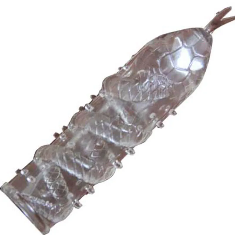 DC14S Textured Ribbed Condom for Maximum Pleasure — This premium quality accessory features a unique snake