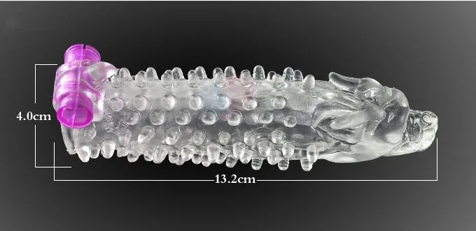 Rising Dragon Head Vibrating Penis Sleeve Delay Condom