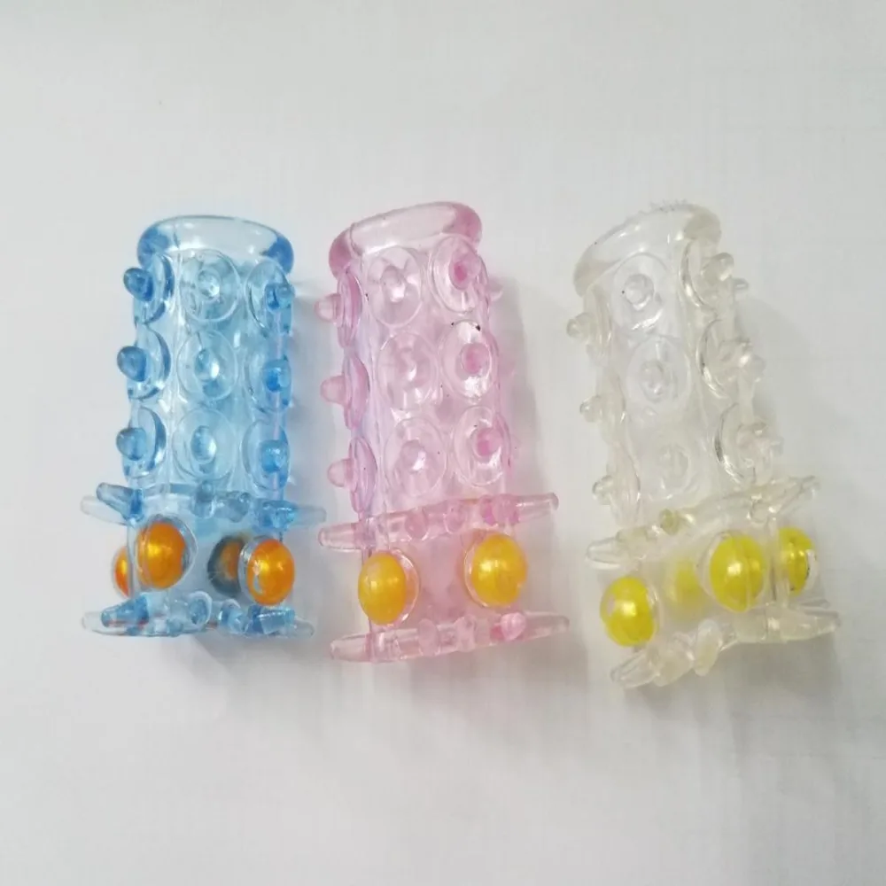 Silicone Ribbed Ball Beaded G-Spot Condom 3-Pack Japan — Its innovative design combines varying sizes of stimulating