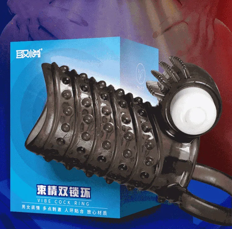 Vibe cockring textured vibrating enhancer thickening condom — Its perfect design ensures unforgettable experiences for
