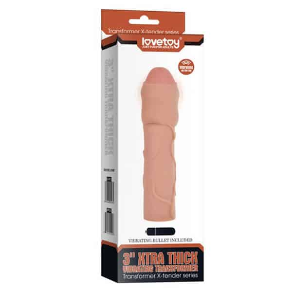 6cm Extender Condom with Vibrating Tip Male Enhancement — hình 3