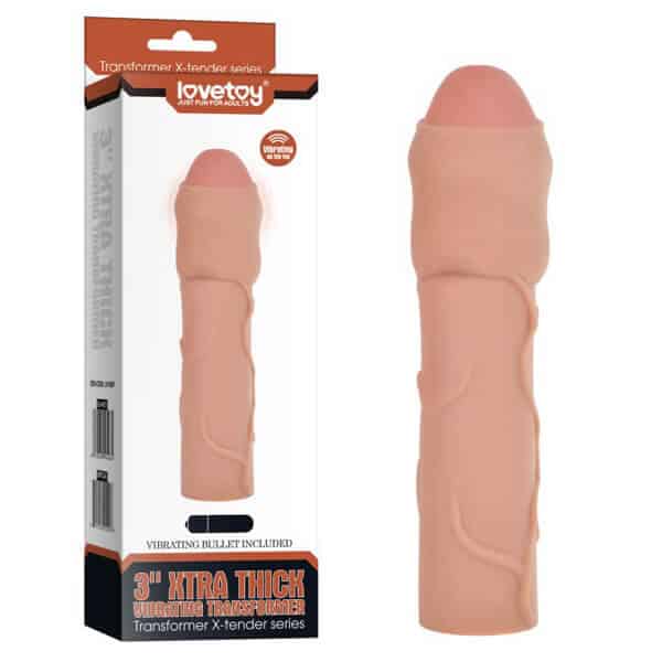 6cm Extender Condom with Vibrating Tip Male Enhancement — hình 5