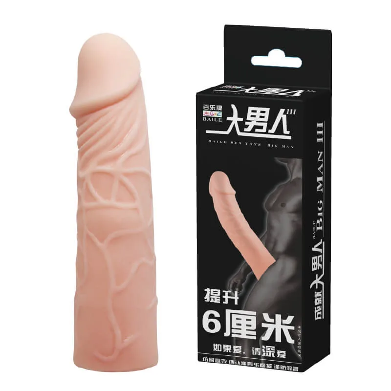 WOLFTOOTH Sleeve 6cm Extension Condom - Soft & Veined — hình 7