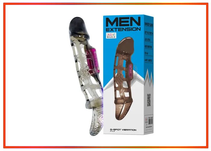SHP430 Mesh Vibrating Sleeve With Strap Enhance Size — The vibrating mesh design intensifies stimulation, sparking
