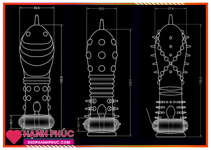 Crystal Stimulating Dildo Sleeve with Spikes Pleasure — Detailed Product Specifications