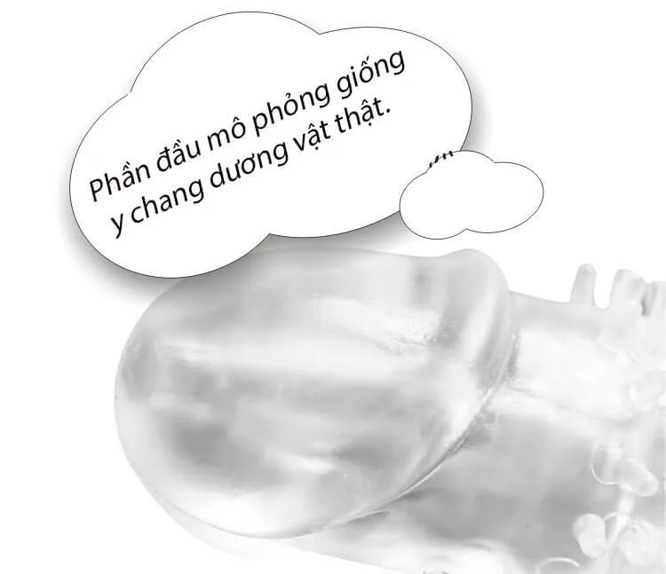Vibrating Textured Penis Extension Condom for Maximum — hình 7