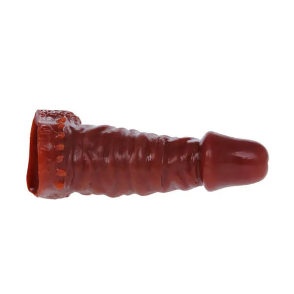 Soft Ribbed Textured Condoms Extra Length Realistic Feel — This innovative sleeve features a realistic design complete