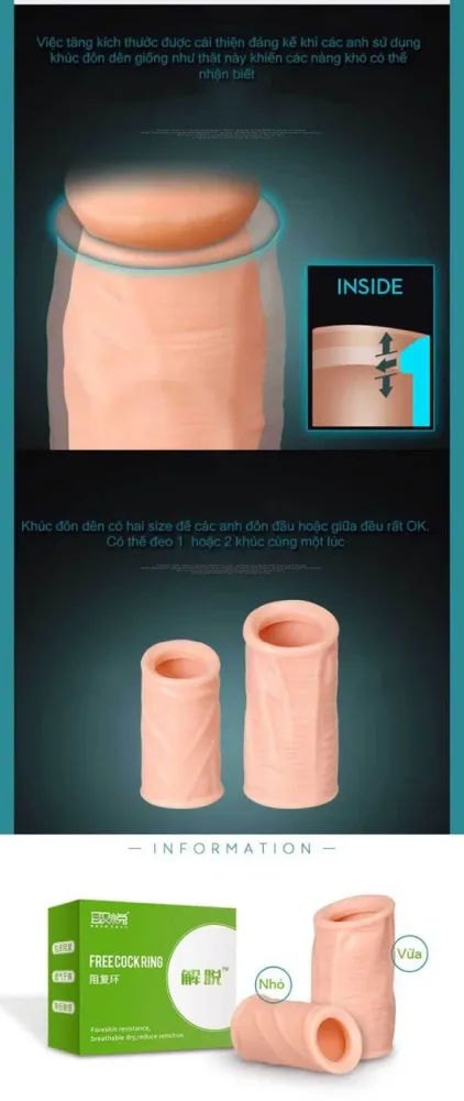 BD10C Silicone Ring Condom Delay Ejaculation Extend Sex — Easy to Use & Maintain
