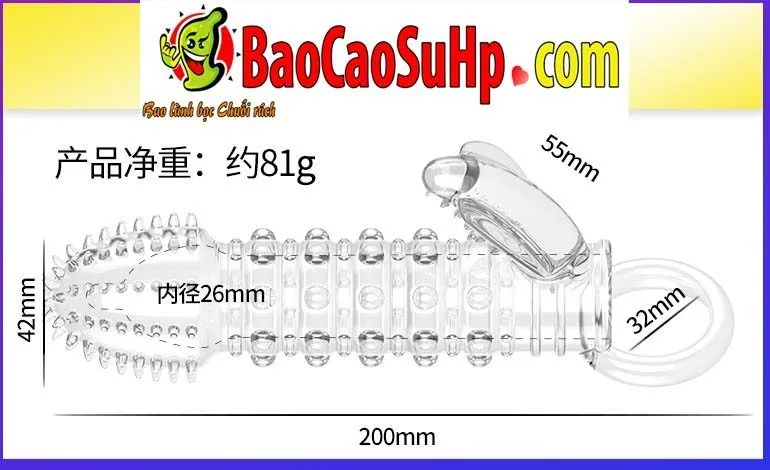 Lycantorer Rabbit Vibrating Ribbed Condom 3 Styles — hình 5