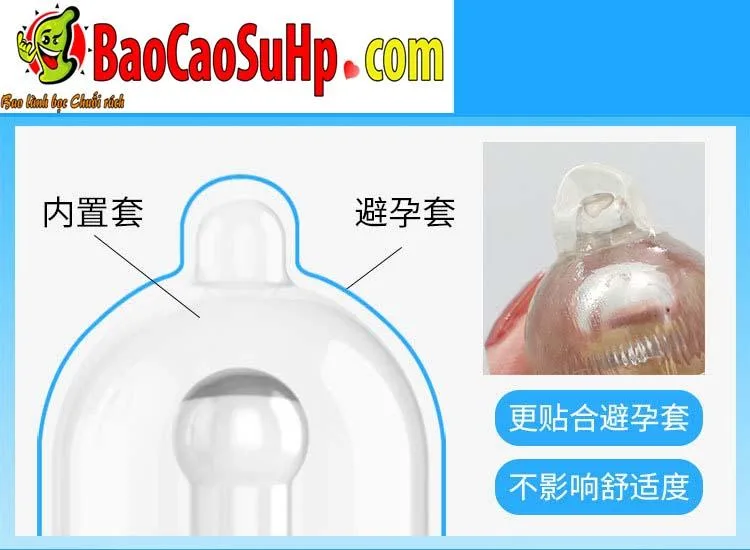 JS002 Ribbed Condom – Textured Head Enhance Size & Sensation — hình 7