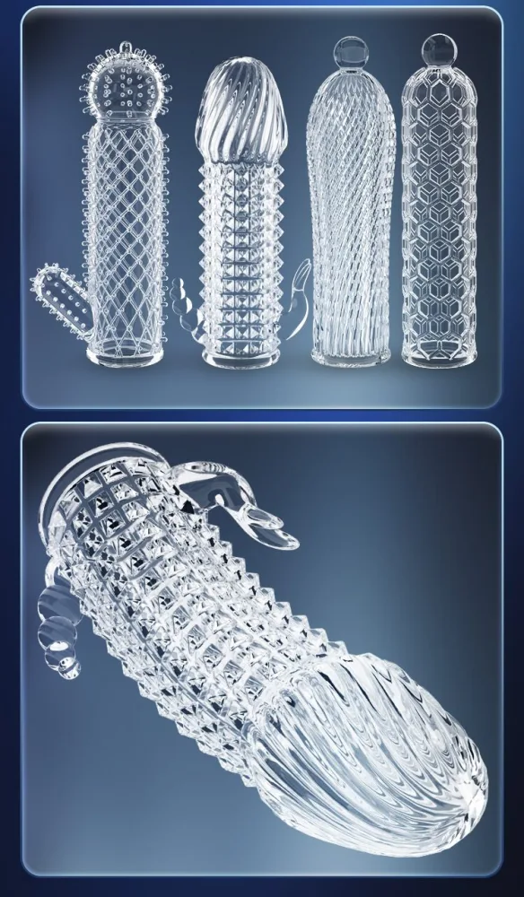 Schegy 4-Pack Textured Transparent Condoms Extra Pleasure — hình 8