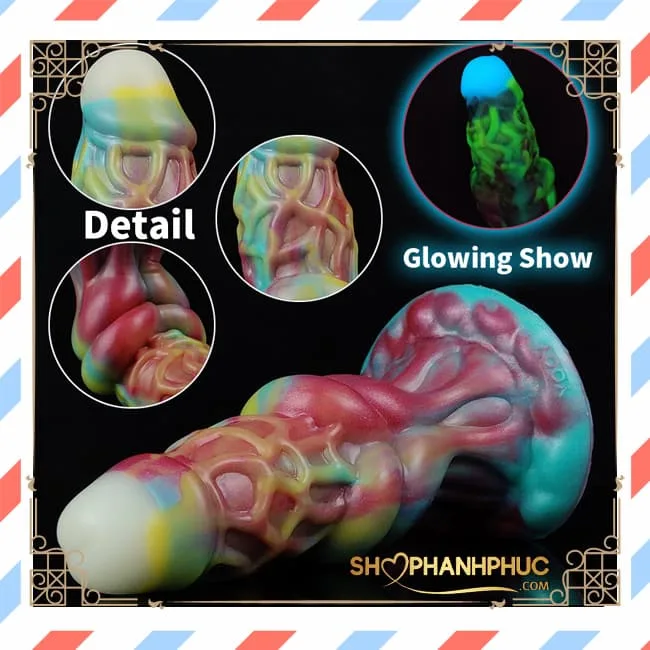 Premium Super Ribbed Red Blue Silicone Cock Sleeve — Innovative Features for Unmatched Pleasure
