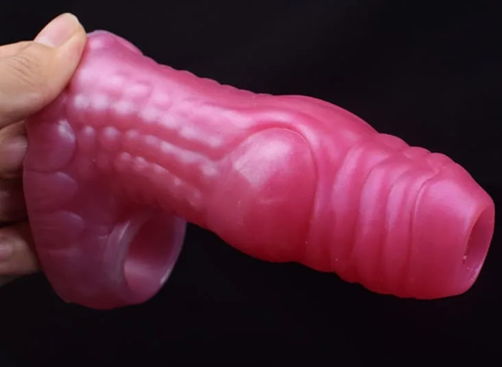 Realistic open head cock sleeve soft textured condom for — Innovative Design for Maximum Pleasure