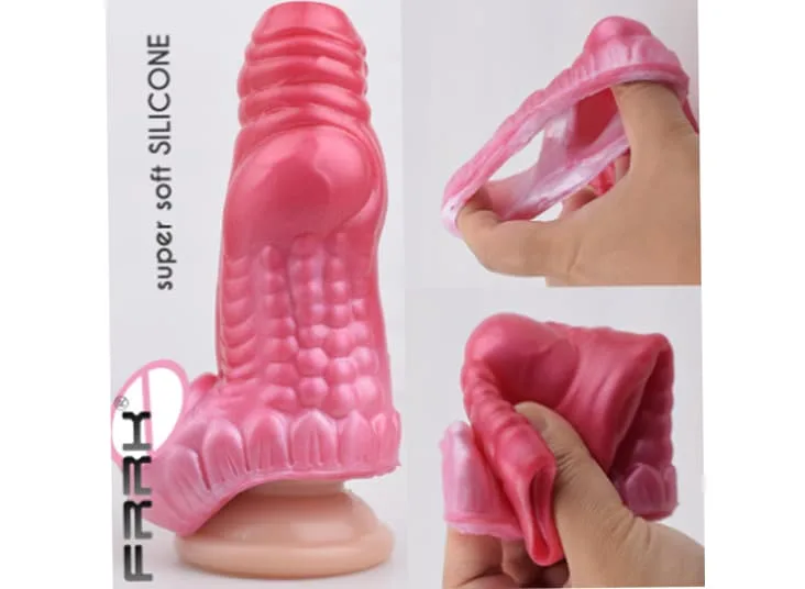 Realistic open head cock sleeve soft textured condom for — Superior Material and Sensation