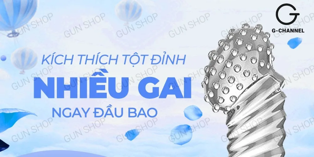 Aichao G-Spot 2-Finger Long Condom Large Nubs Single Pack — Versatile Use for All Couples