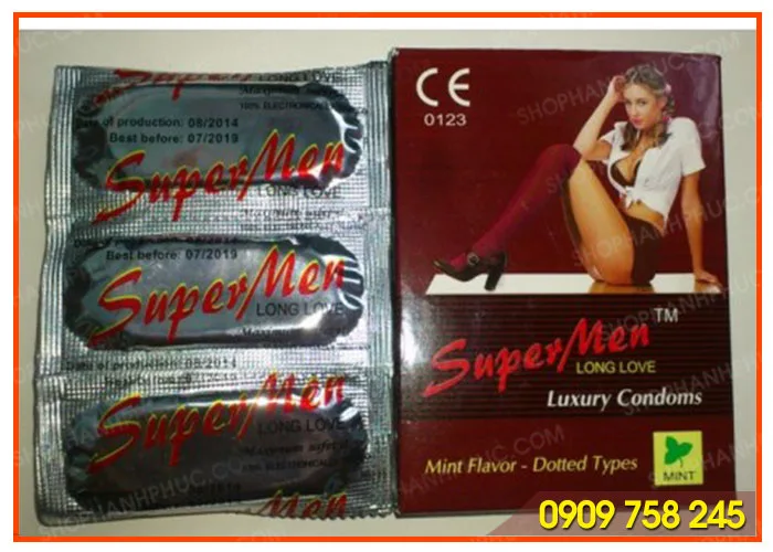 Supermen Time Extending Condom Boost Intimacy Safely — Made from high-quality natural rubber, this condom offers a