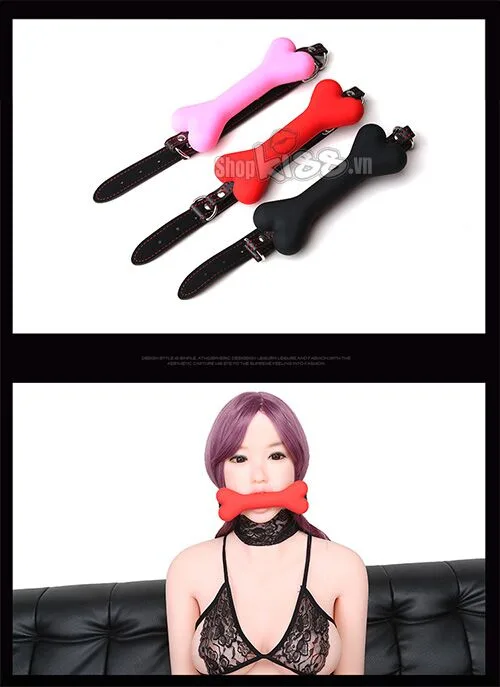 Bone Shape BDSM Gag Restraint Cute Leather Strap — Whether you’re exploring BDSM or simply want to spice