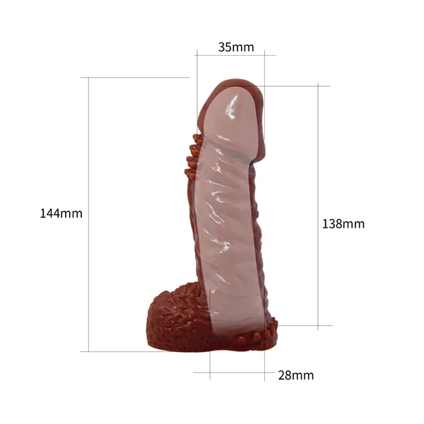 Silicone Soft Egg Vibrating Penis Sleeve for Extra Size — hình 5