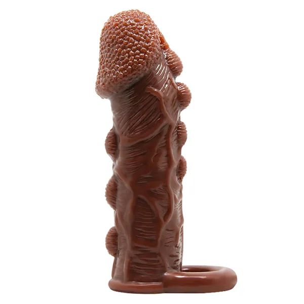 Brave Man Soft Brown Penis Sleeve Enhance Enjoyment — hình 2